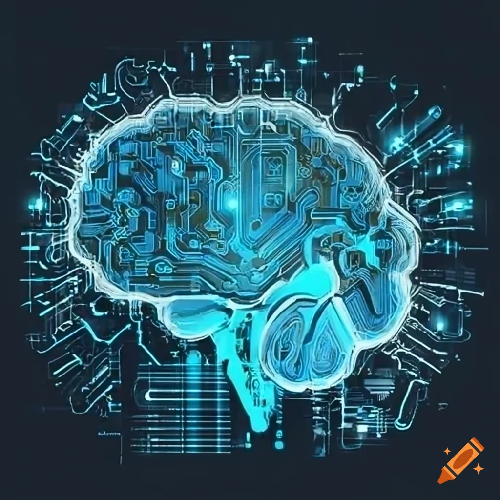 Artificial intelligence brain on Craiyon