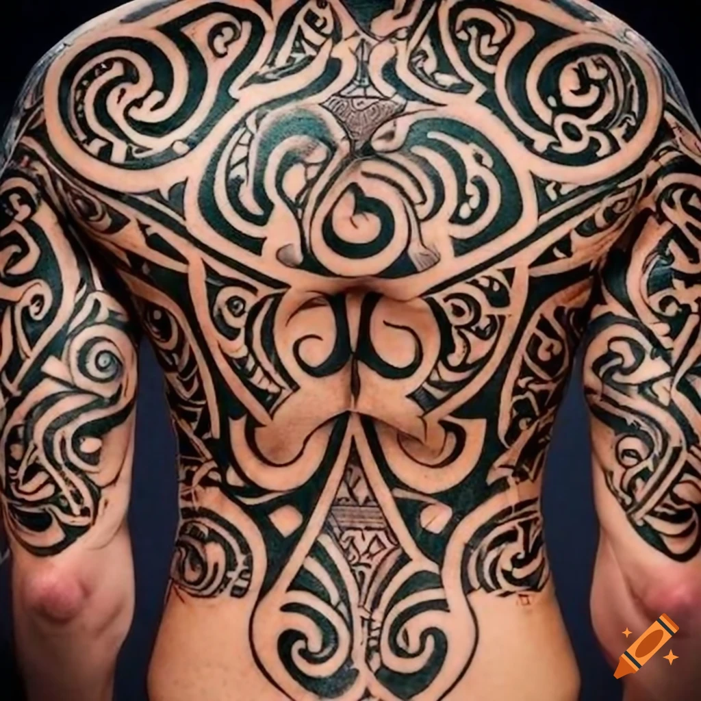 minimal back faded tattoo of woman symmetrical line dots generative AI  22249995 Stock Photo at Vecteezy
