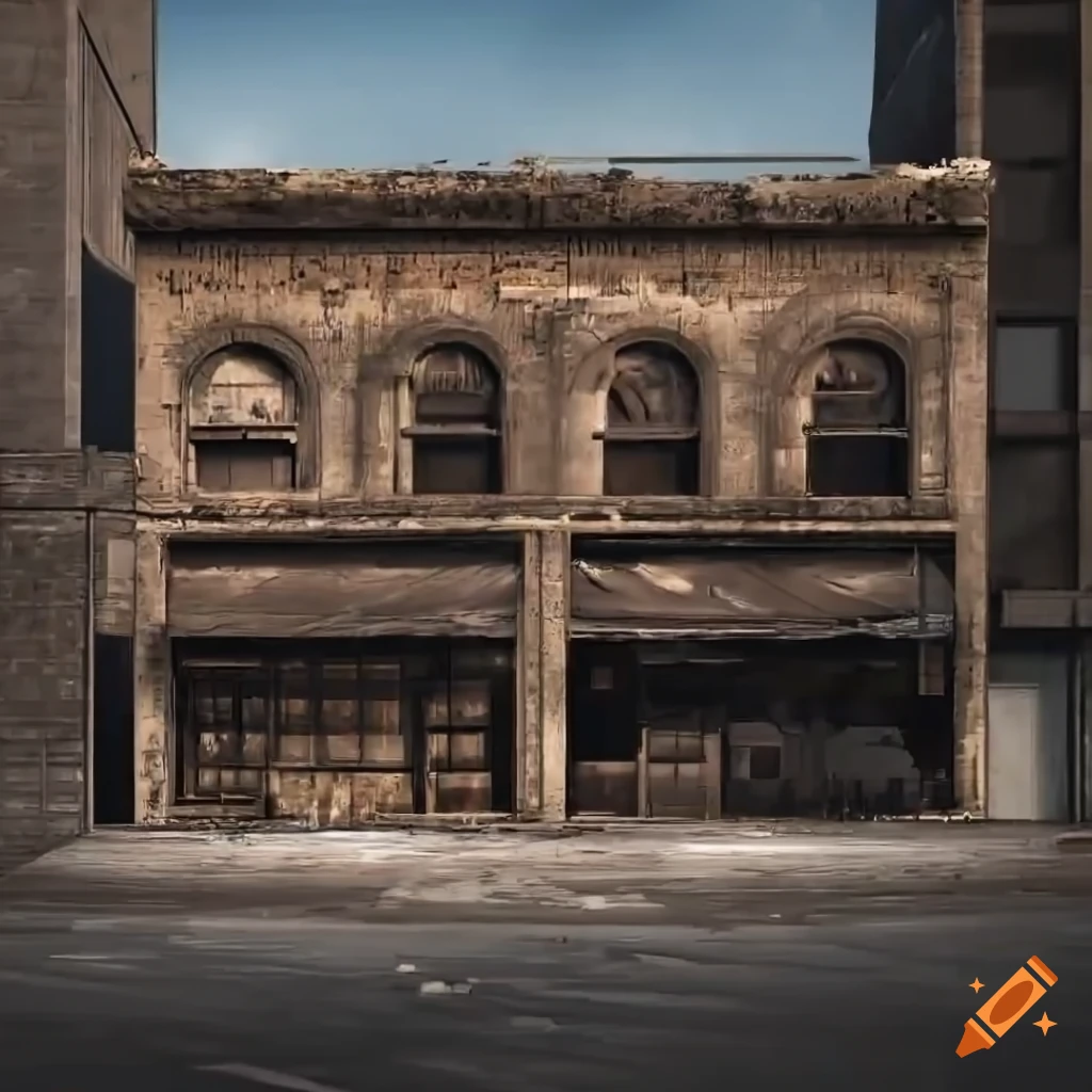 gritty urban facade in New York style