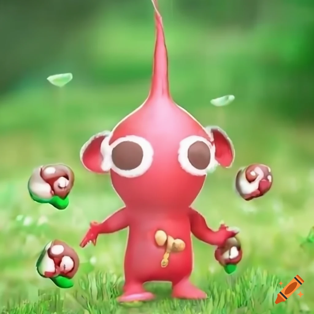 Pikmin holding a cookie