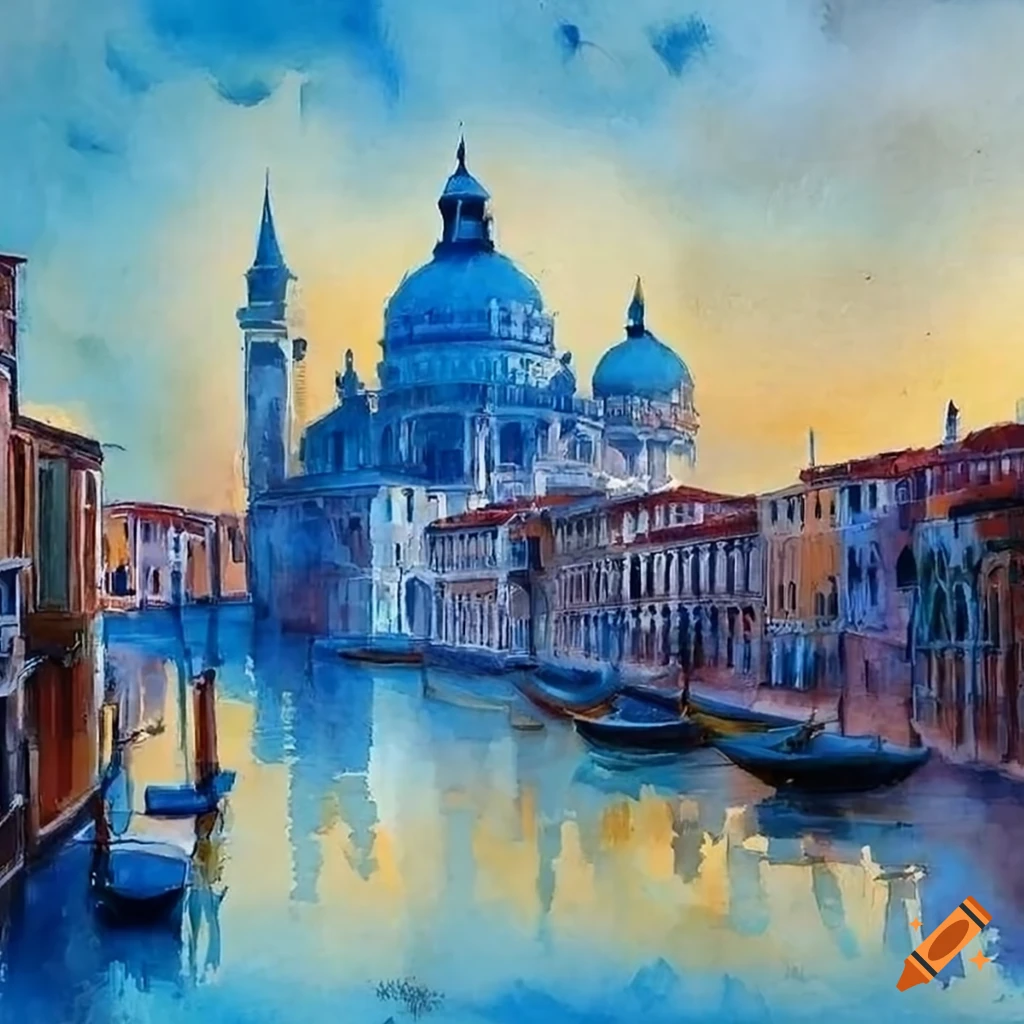 Venice watercolor painting by Thomas Moran