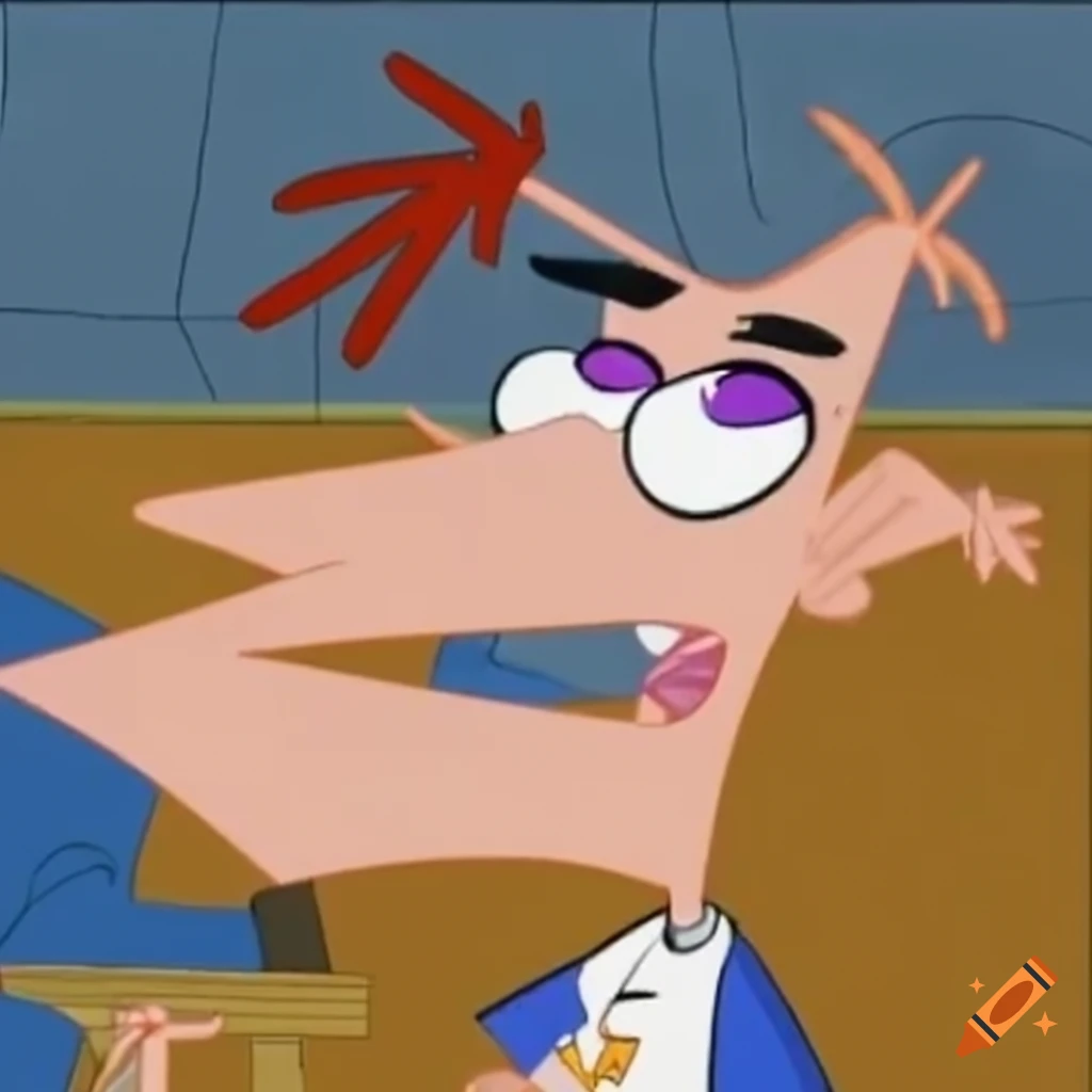 Phineas and Ferb building a giant Doofenshmirtz