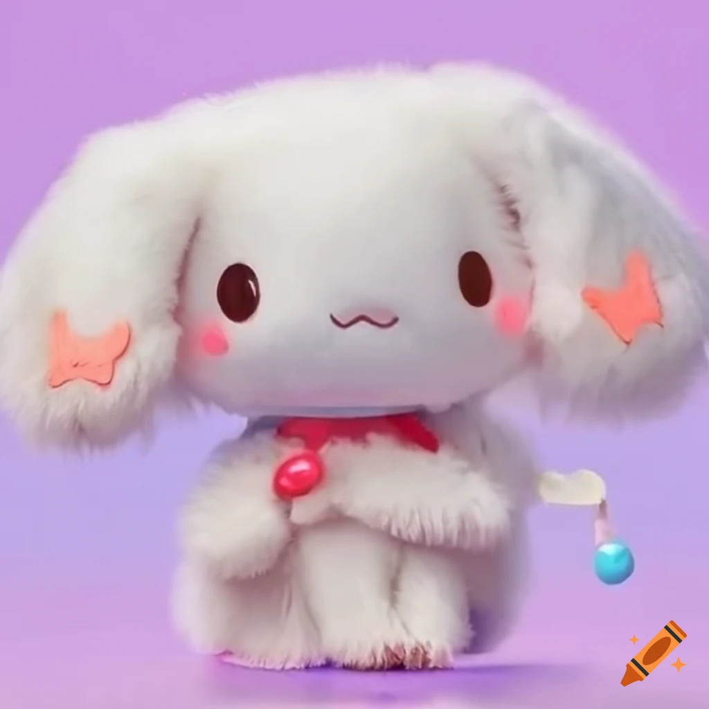 Cinnamoroll character with fluffy white fur