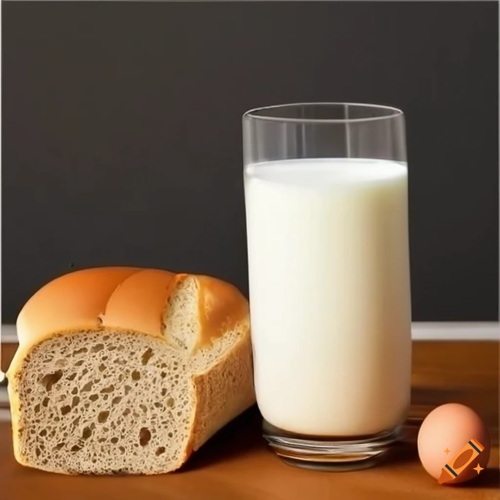 combination of egg, bread, and milk
