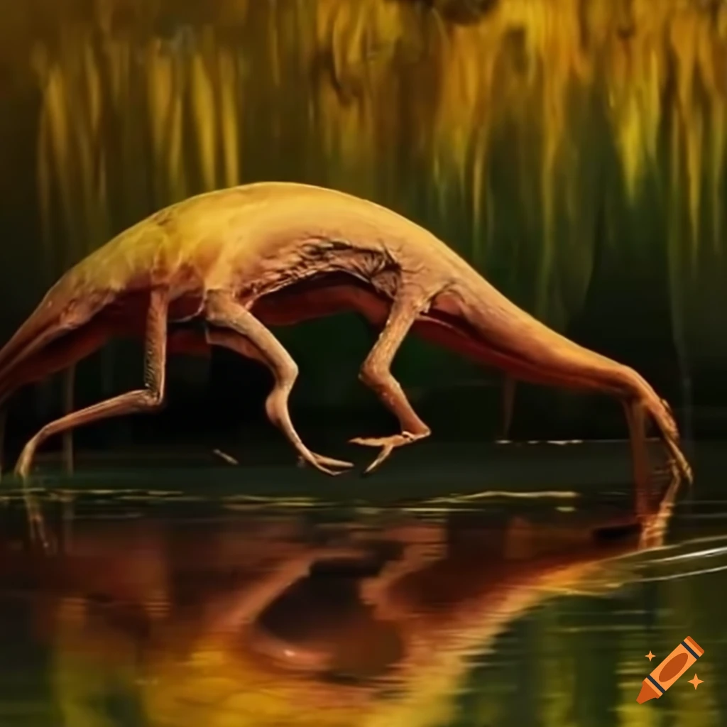 image of an alien creature in the savannah