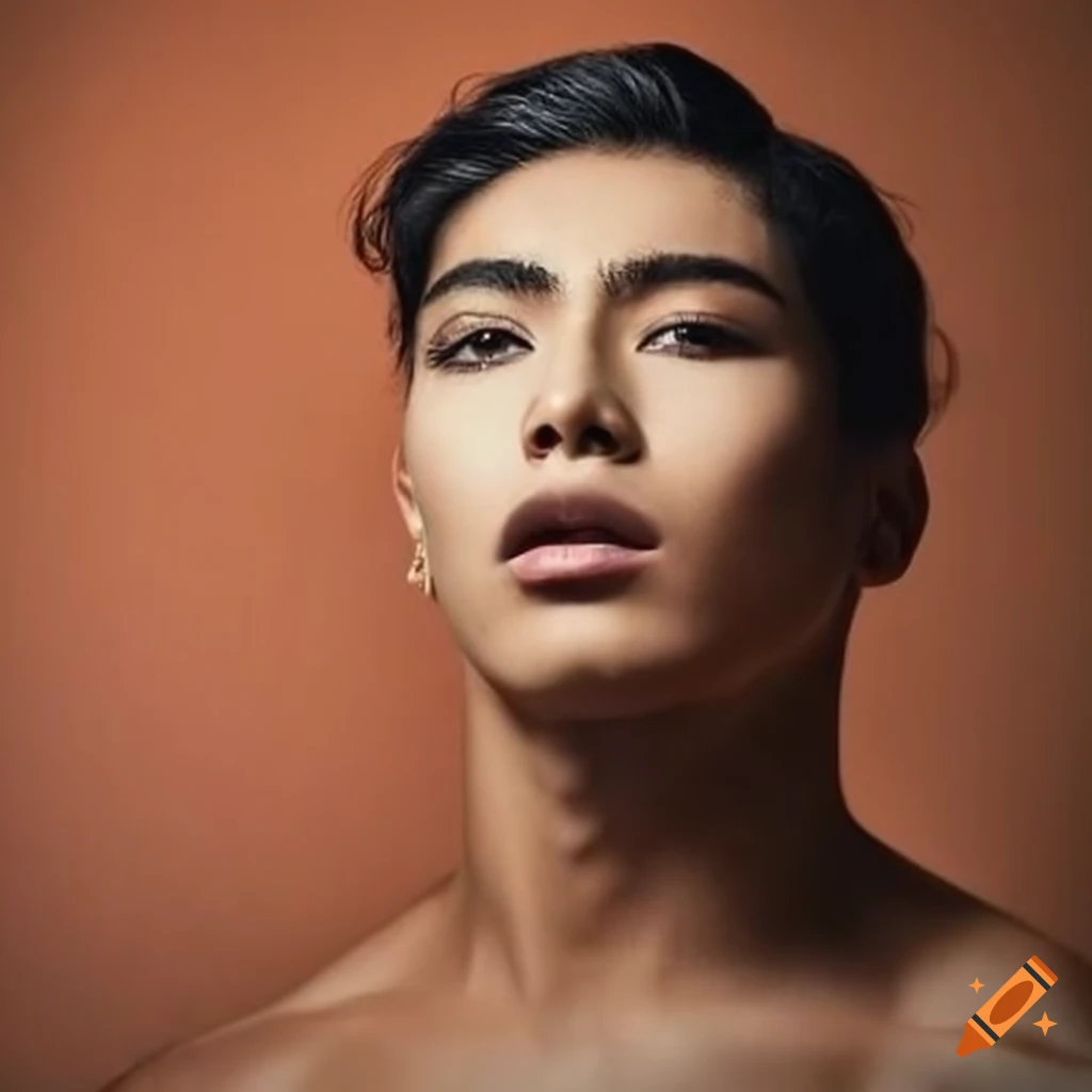 striking male model with Uzbek and Samoan heritage
