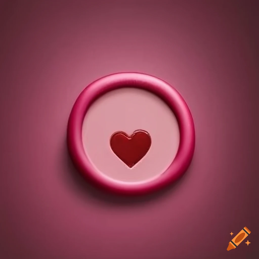 pink wax seal with silver heart design