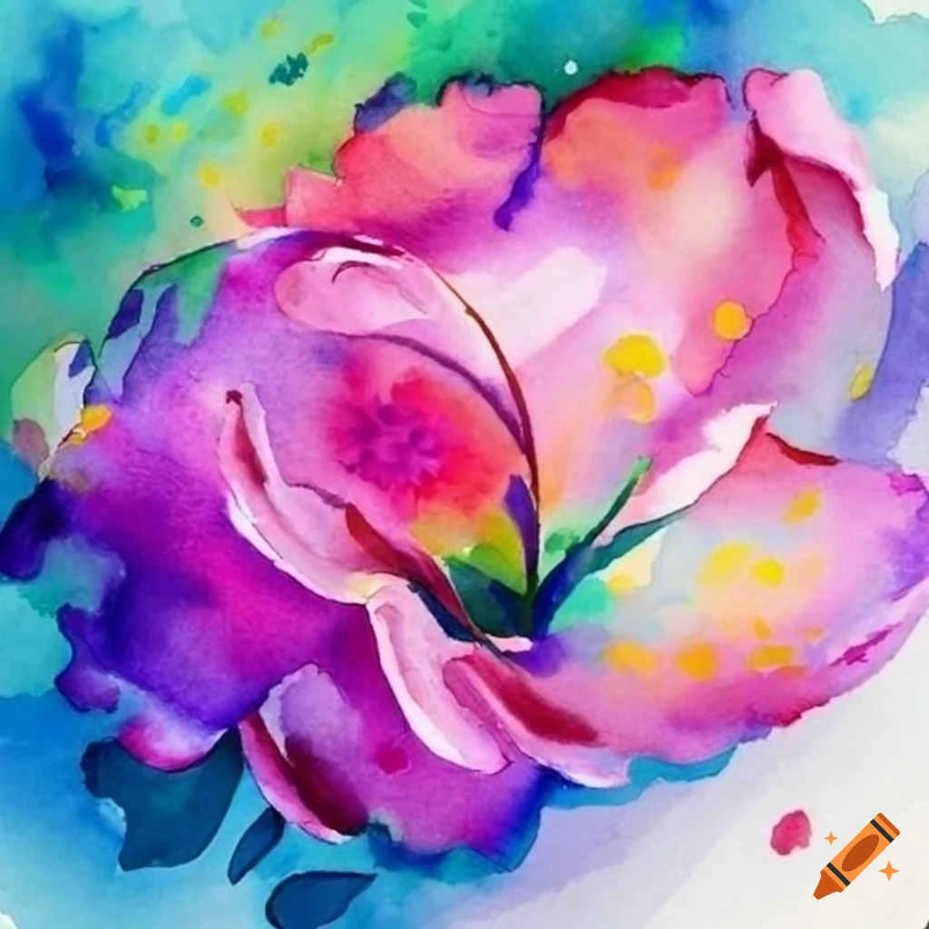 watercolor painting of flowers