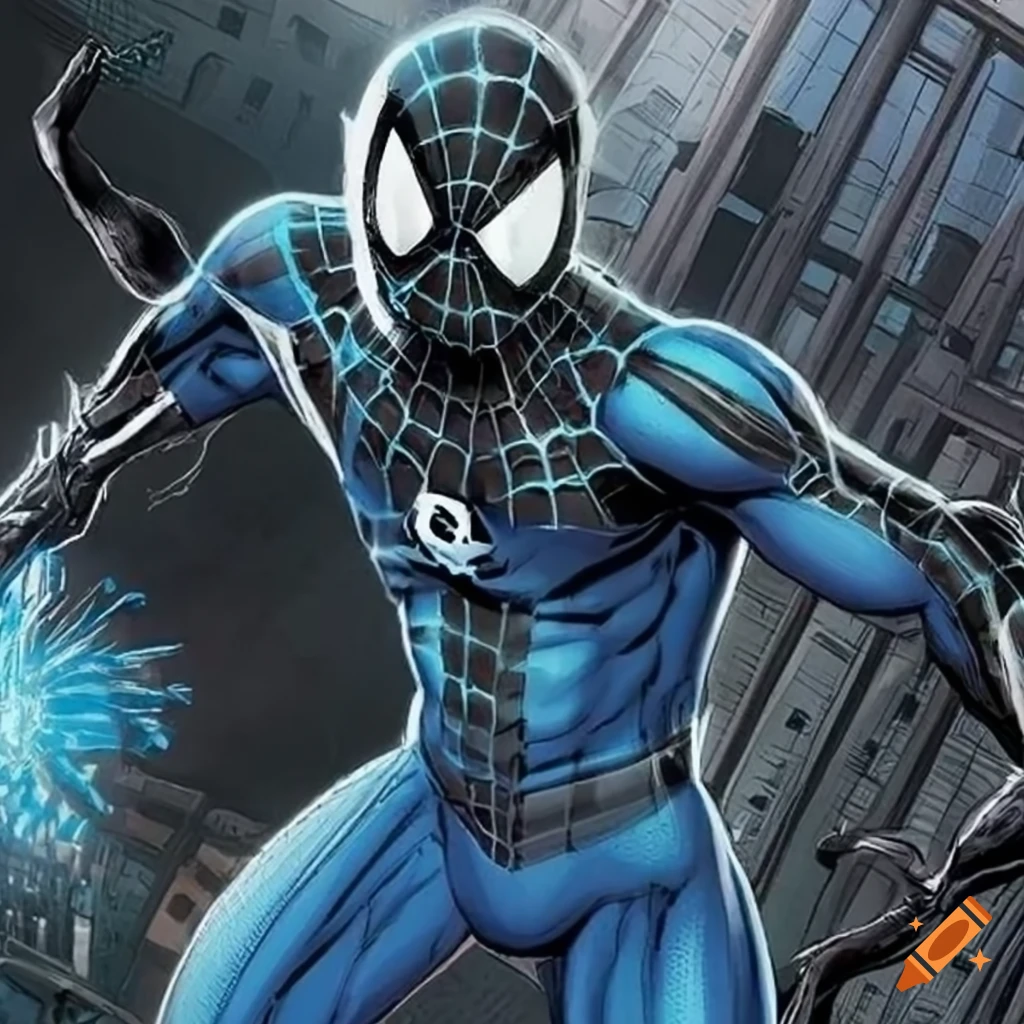 Superior Spider-Man in blue and black costume