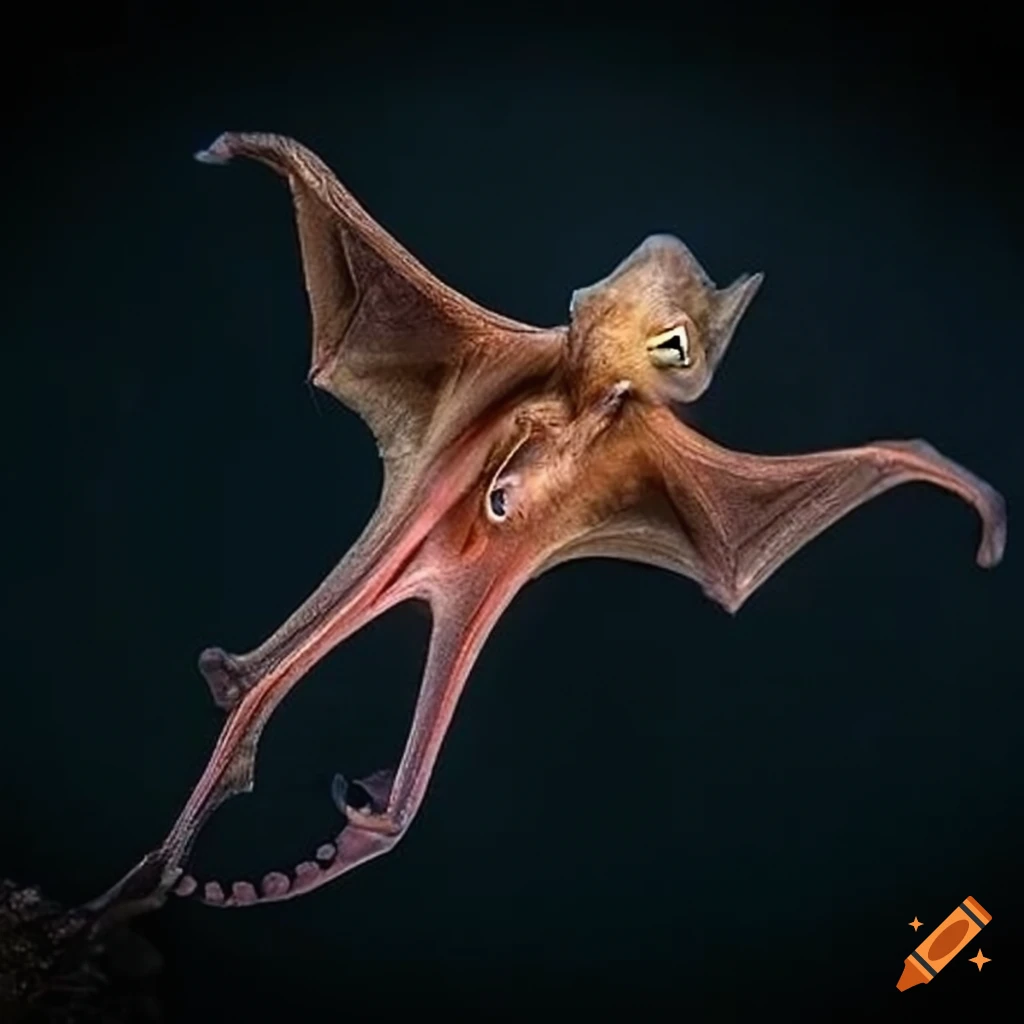 illustration of an octopus-bat
