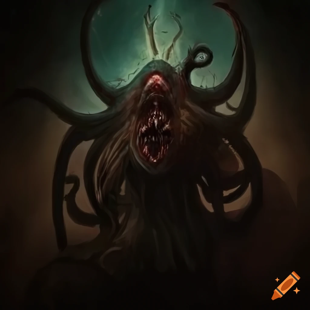dark depiction of a dying universe with tentacles