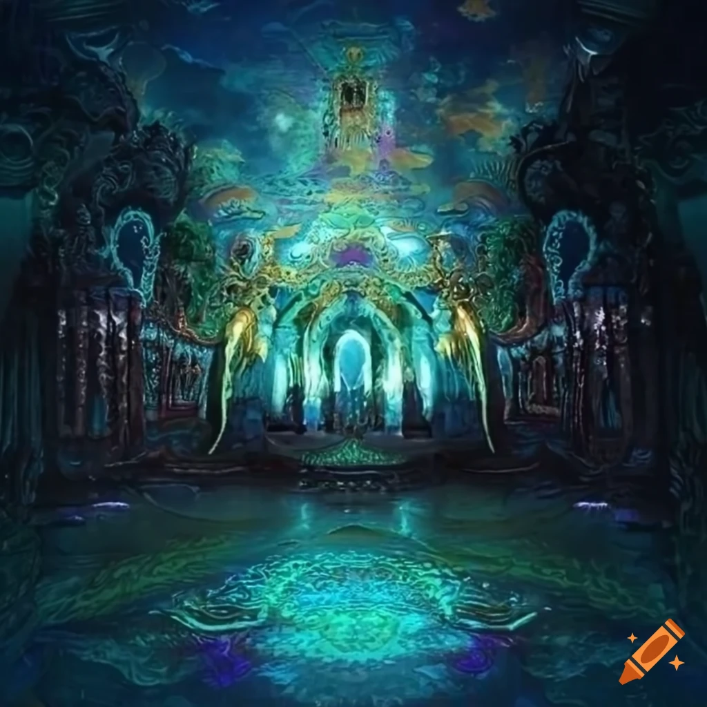 shiny disco castle with rococo elements
