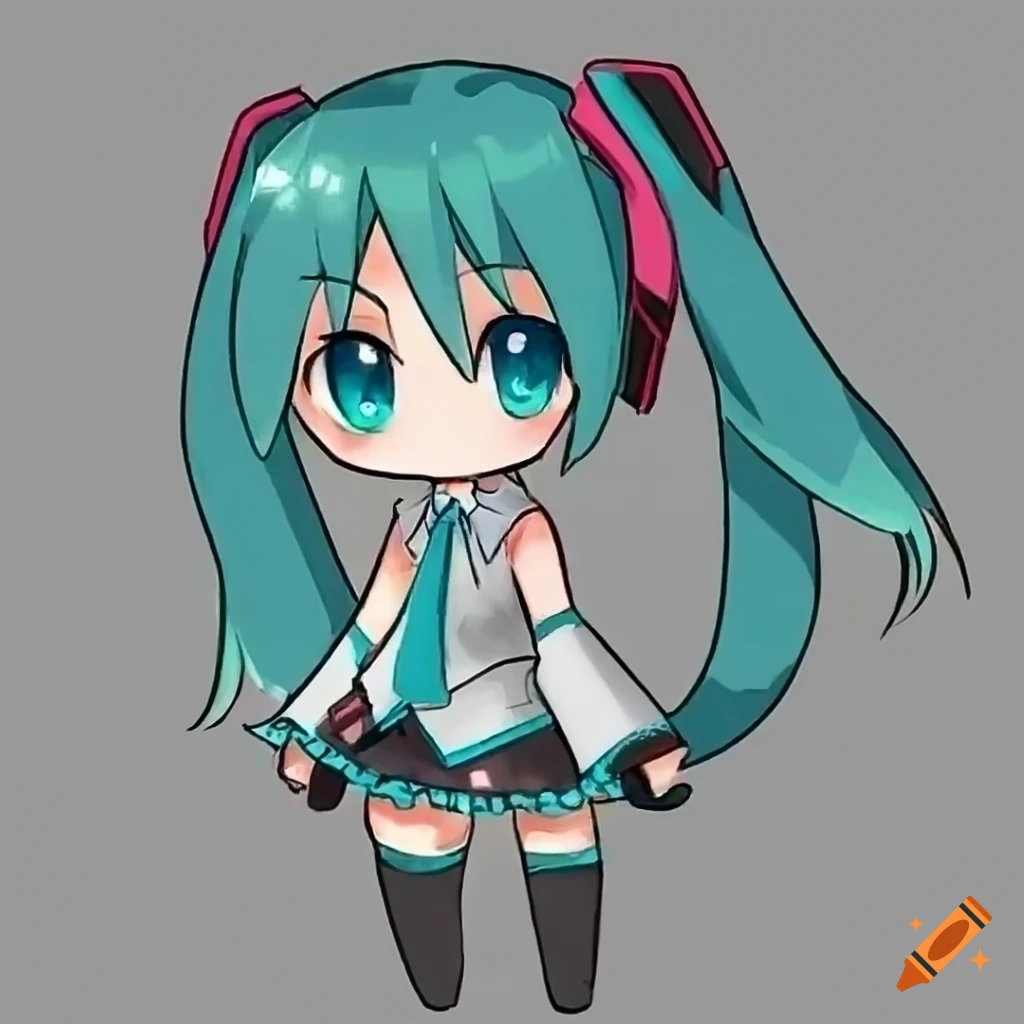 chibi version of Hatsune Miku