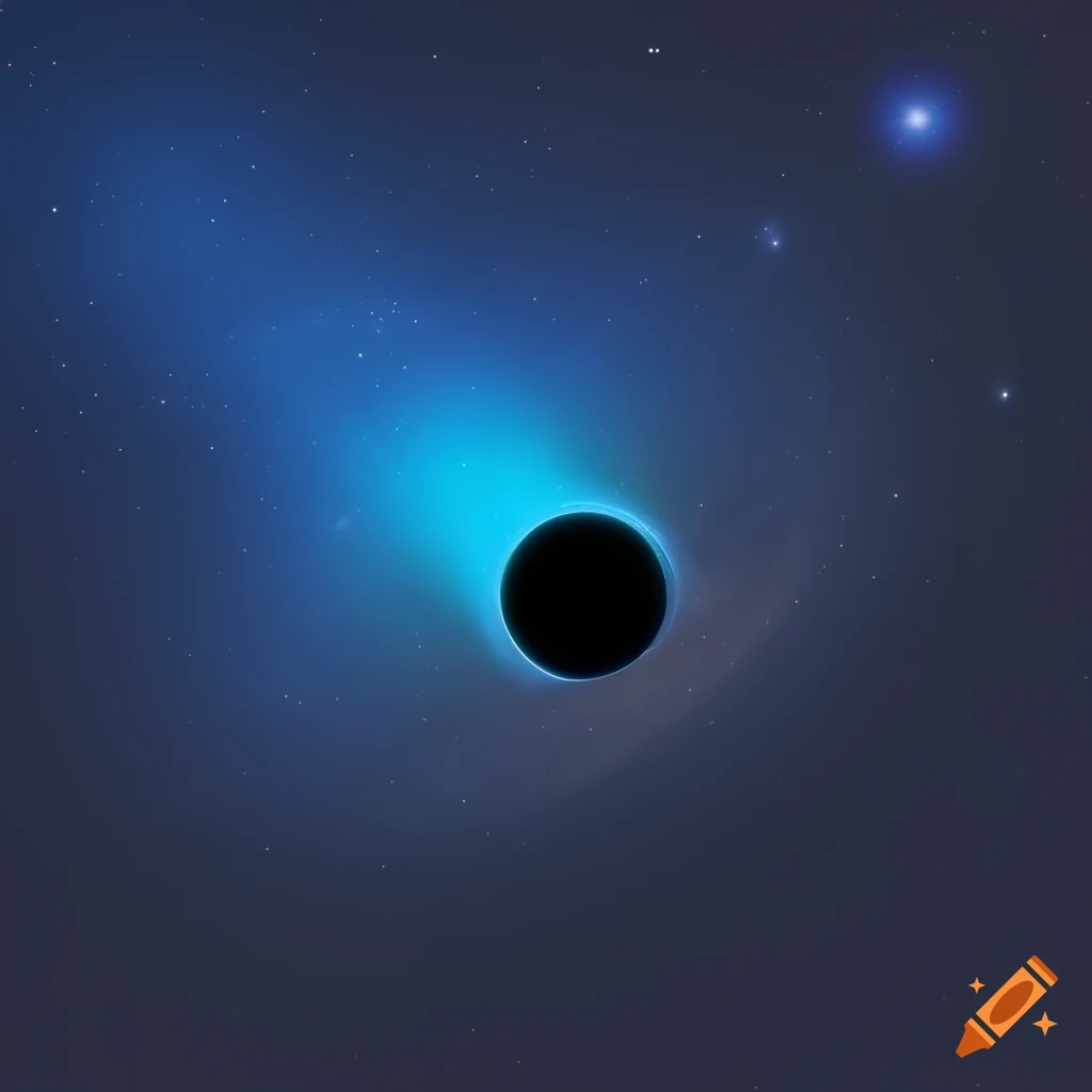 photorealistic image of a distant black hole