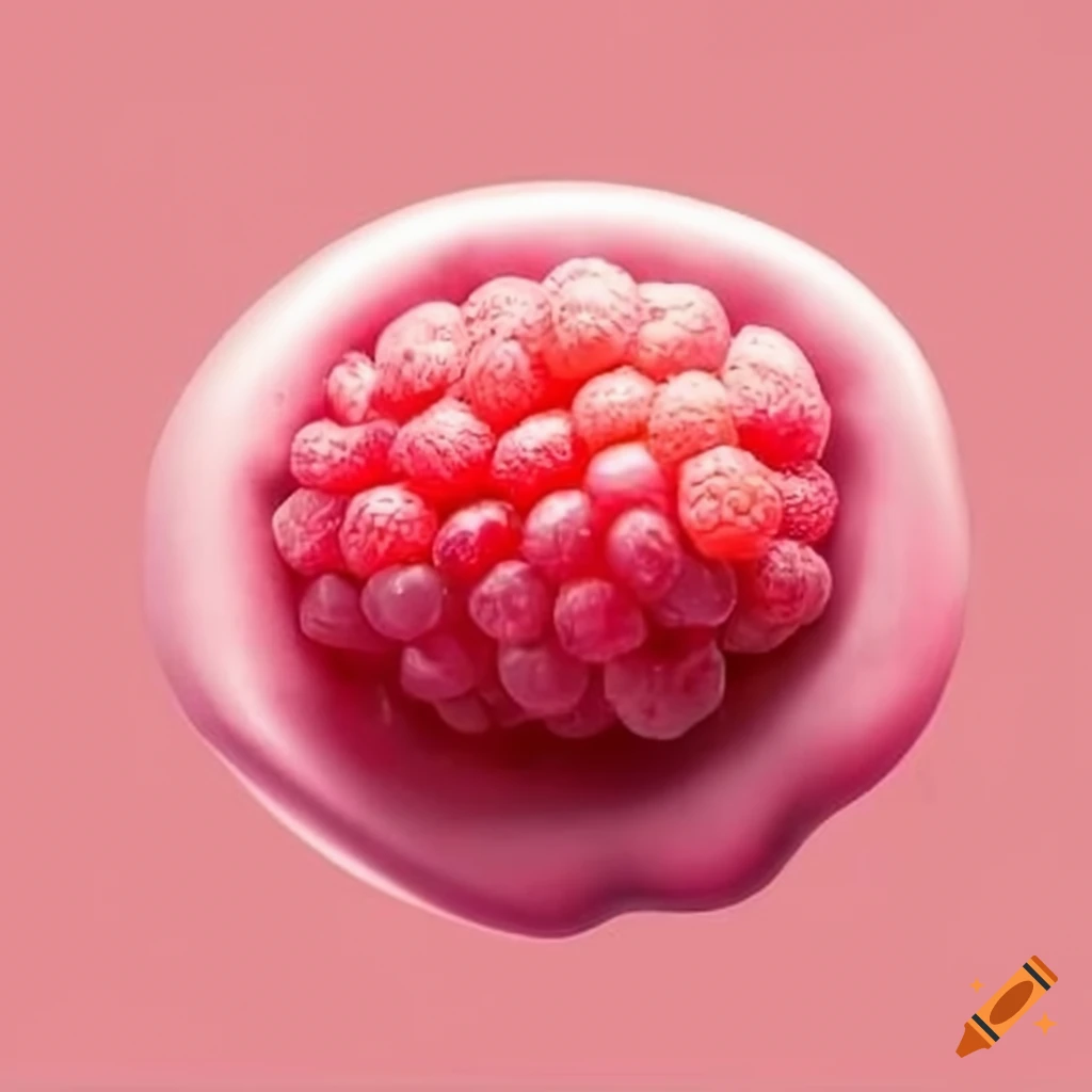 White wax seal with raspberry fruit inside on Craiyon