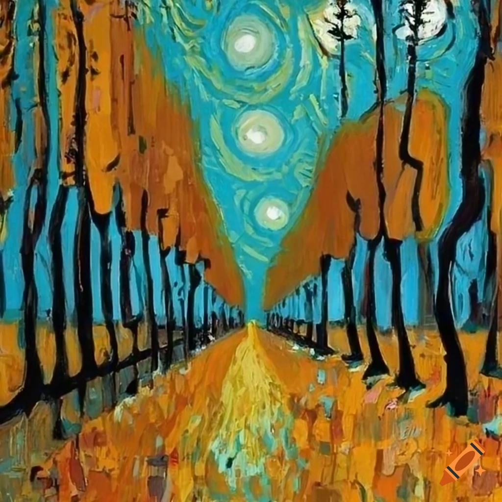 Van Gogh's painting of an avenue with poplars