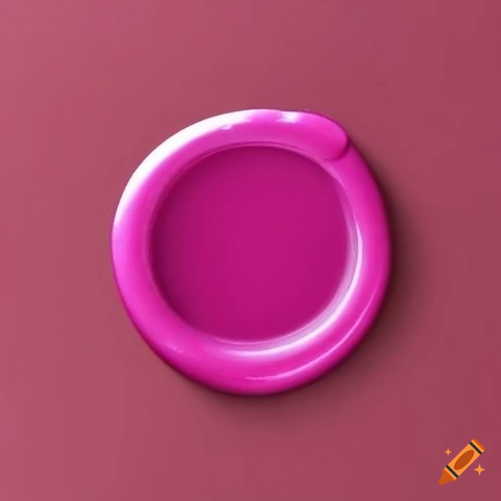 pink wax seal with gold bee design
