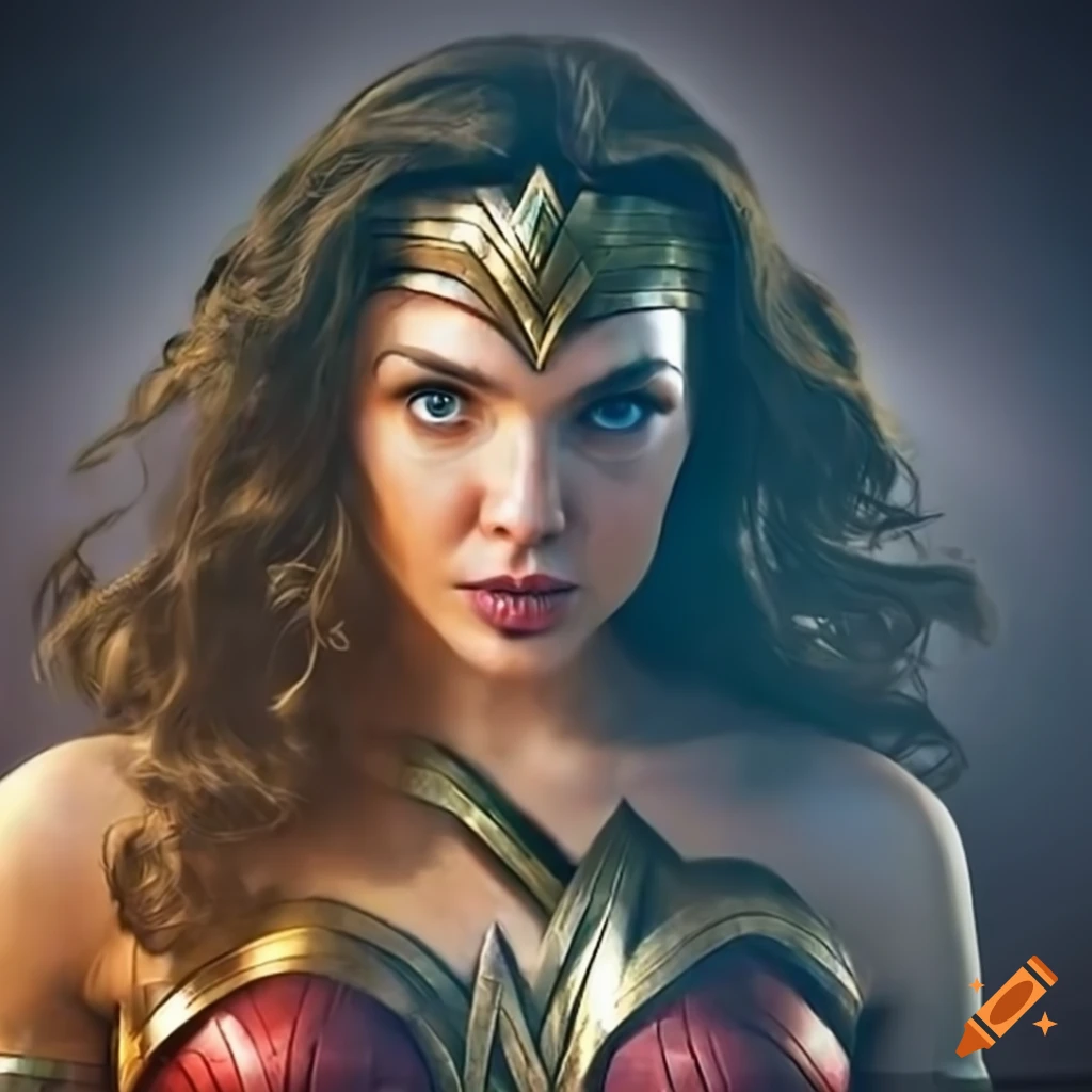 Realistic depiction of wonder woman on Craiyon