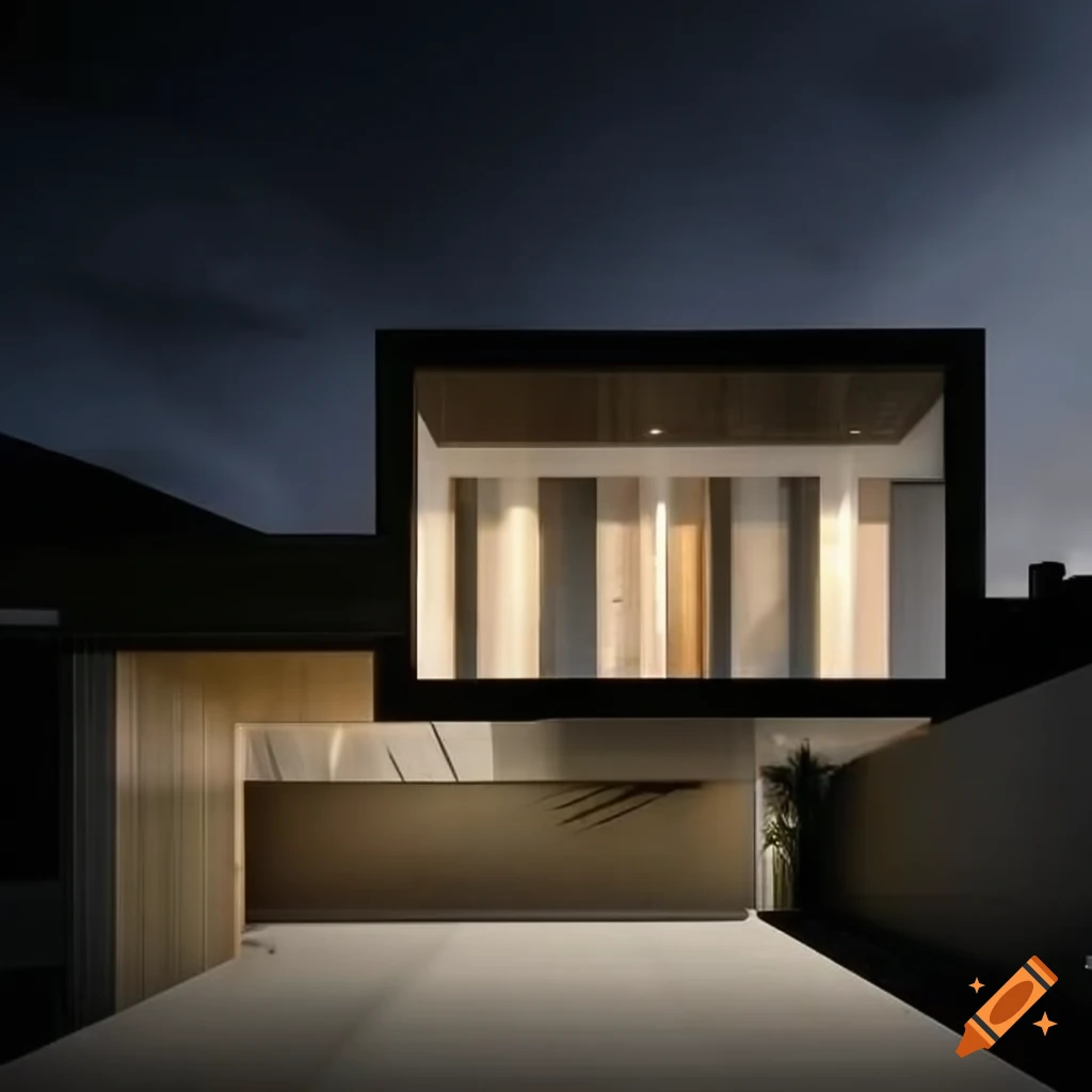 modern house with sleek design