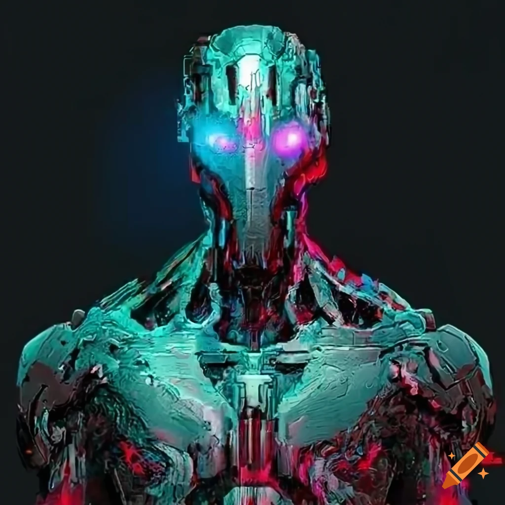 glitch art of Ultron
