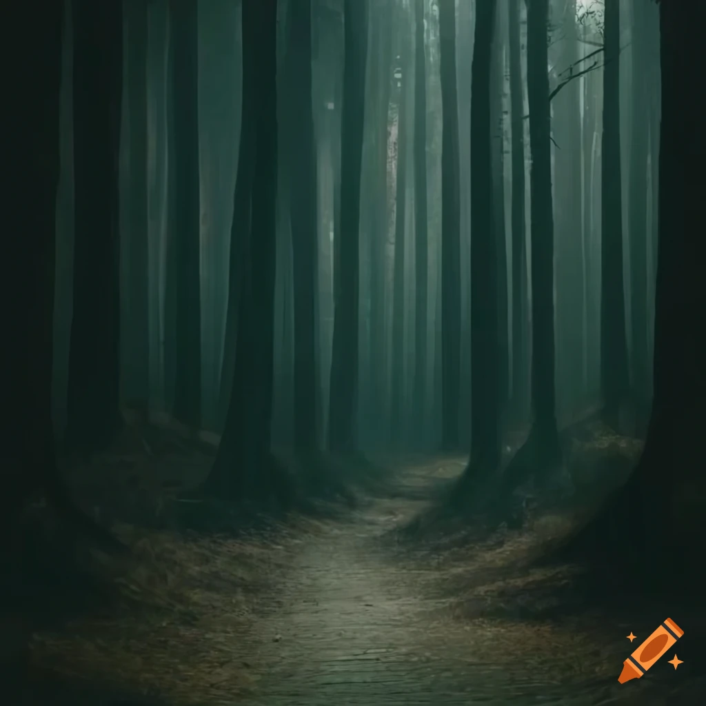 a path through a dark forest