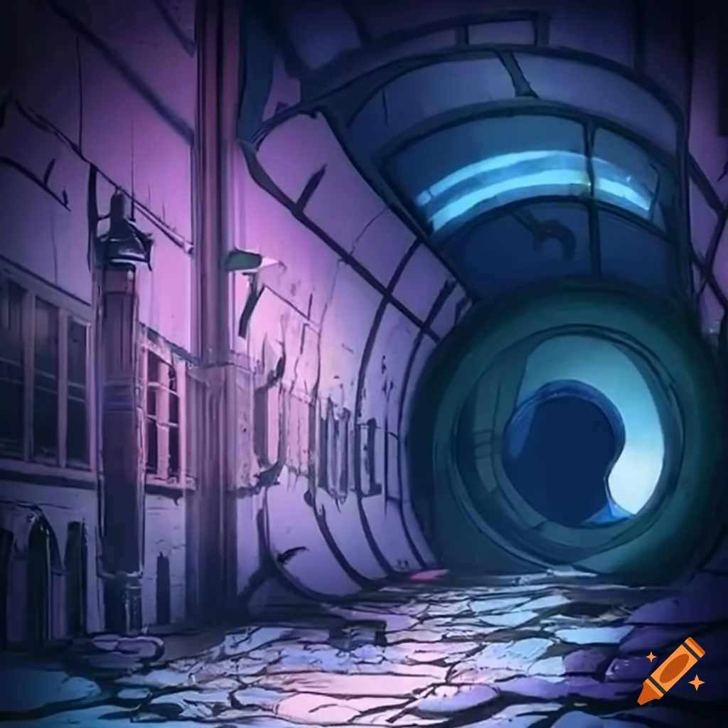 interior of a worn-out sewer pipe