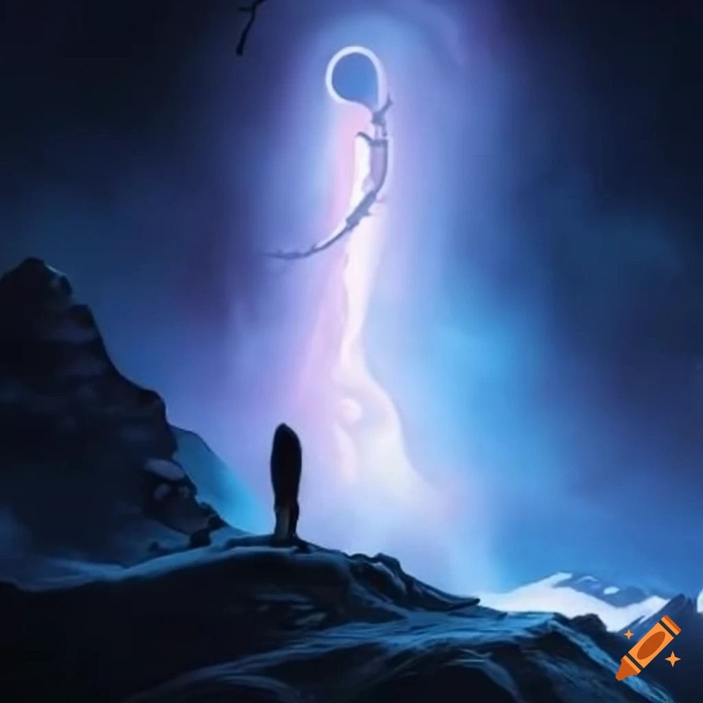 image of a paranormal monster in the mountains