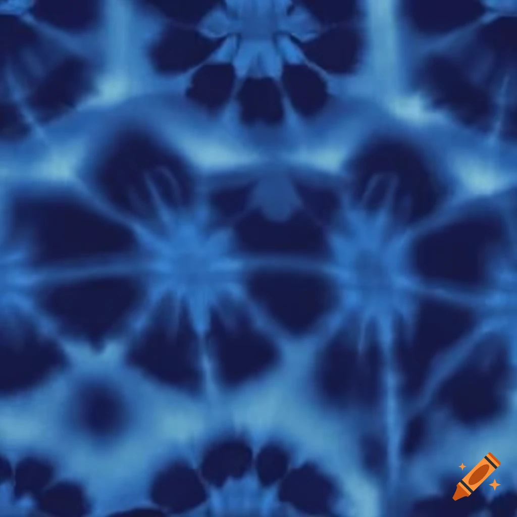 indigo blue shibori seamless pattern