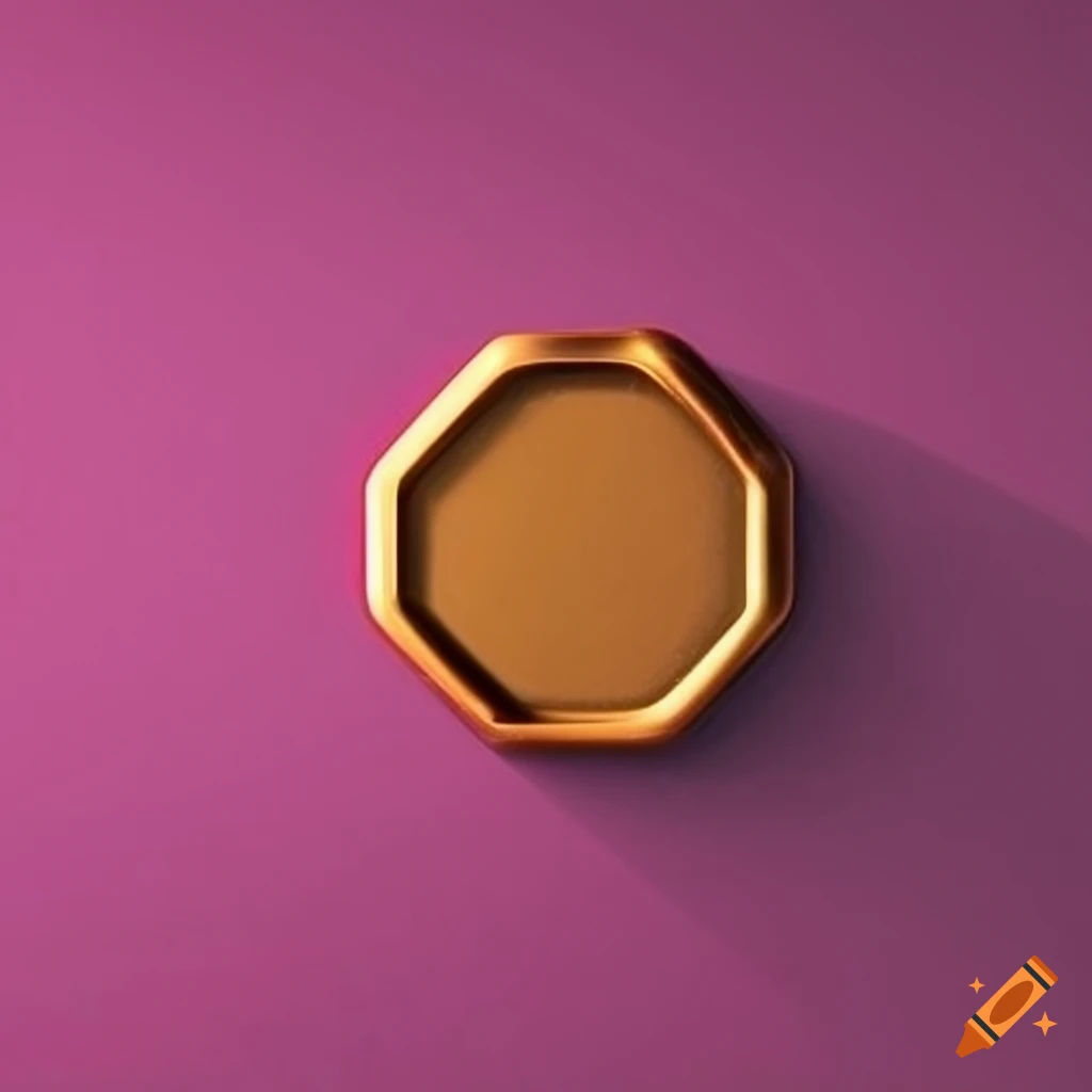 gold wax seal with pink honeycomb pattern