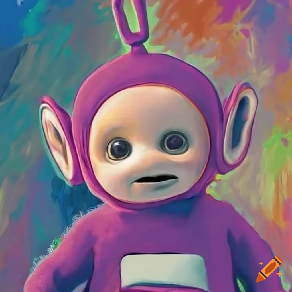teletubby Po on the International Space Station