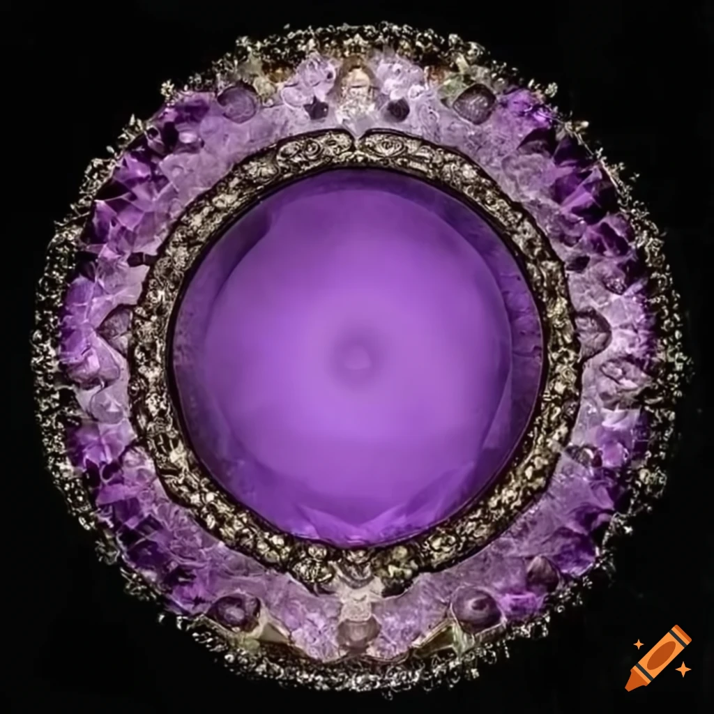 realistic amethyst shield design