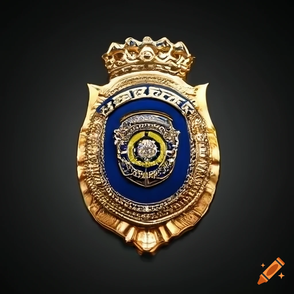 Photo of a police badge in high definition on Craiyon
