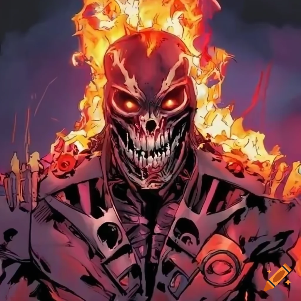 illustration of Ghost Rider and Atrocitus