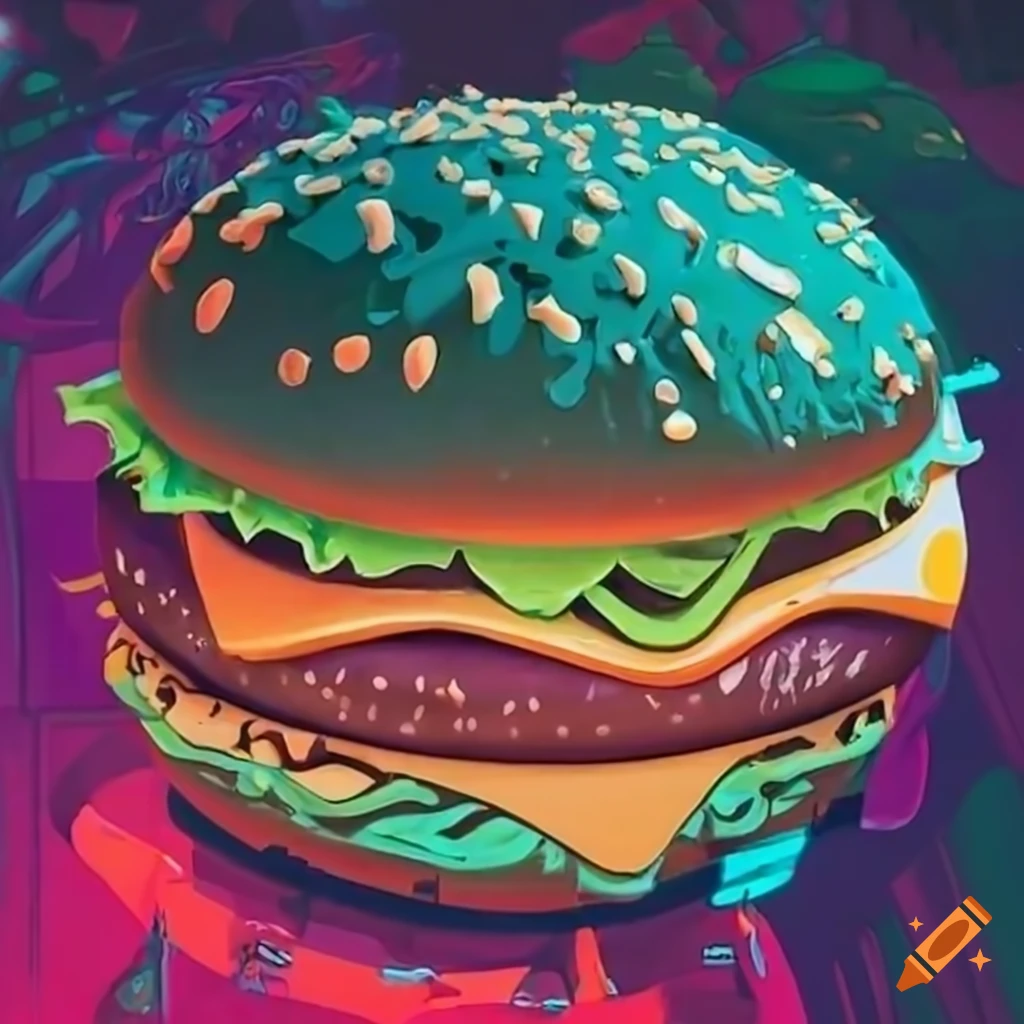 futuristic hamburger