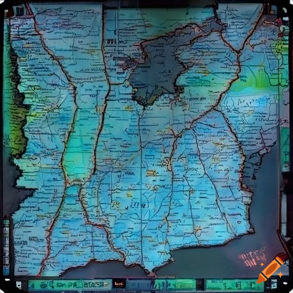 detailed map of a fictional country