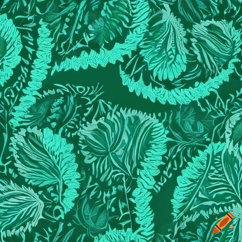 Intricate leaf pattern design on Craiyon