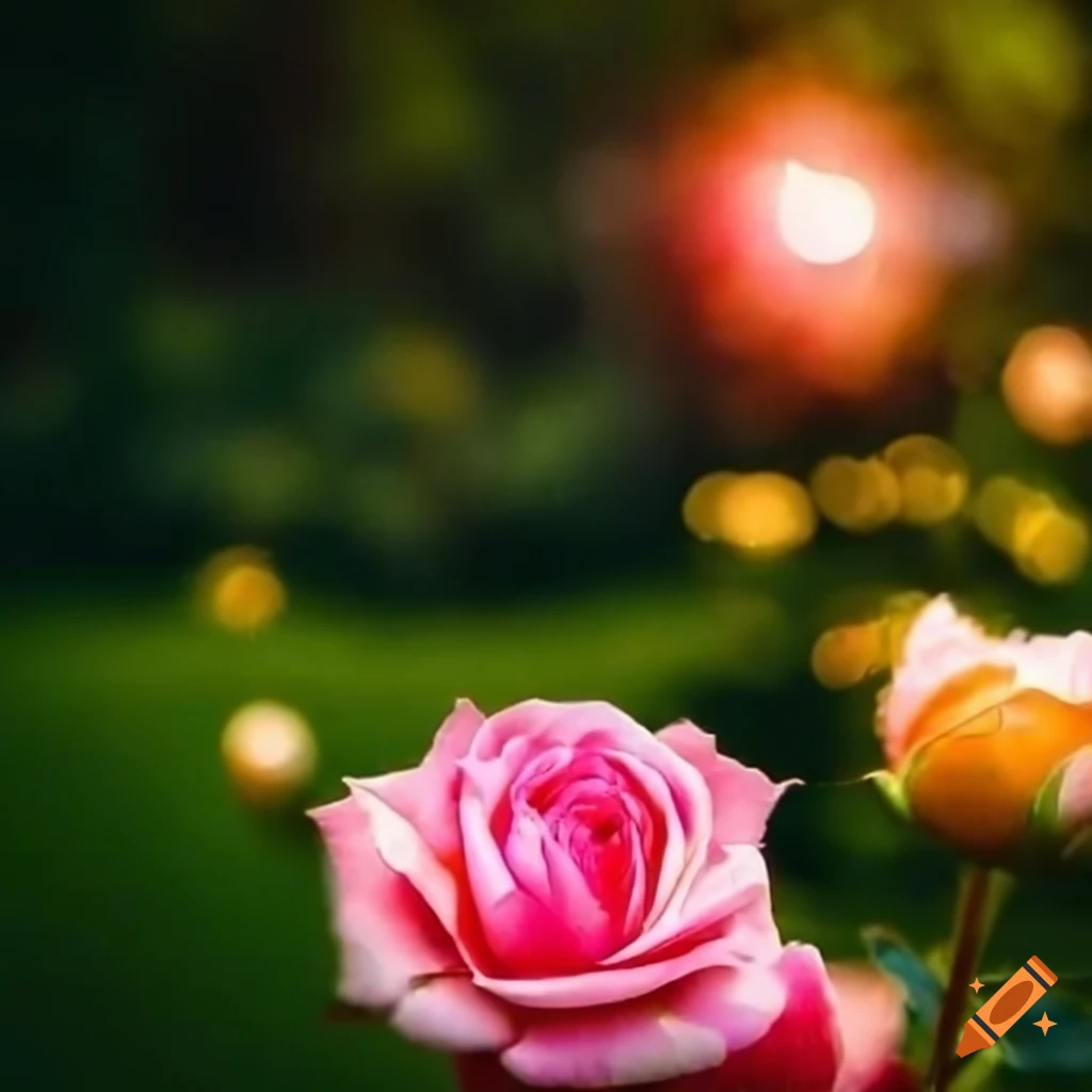 summer garden filled with roses