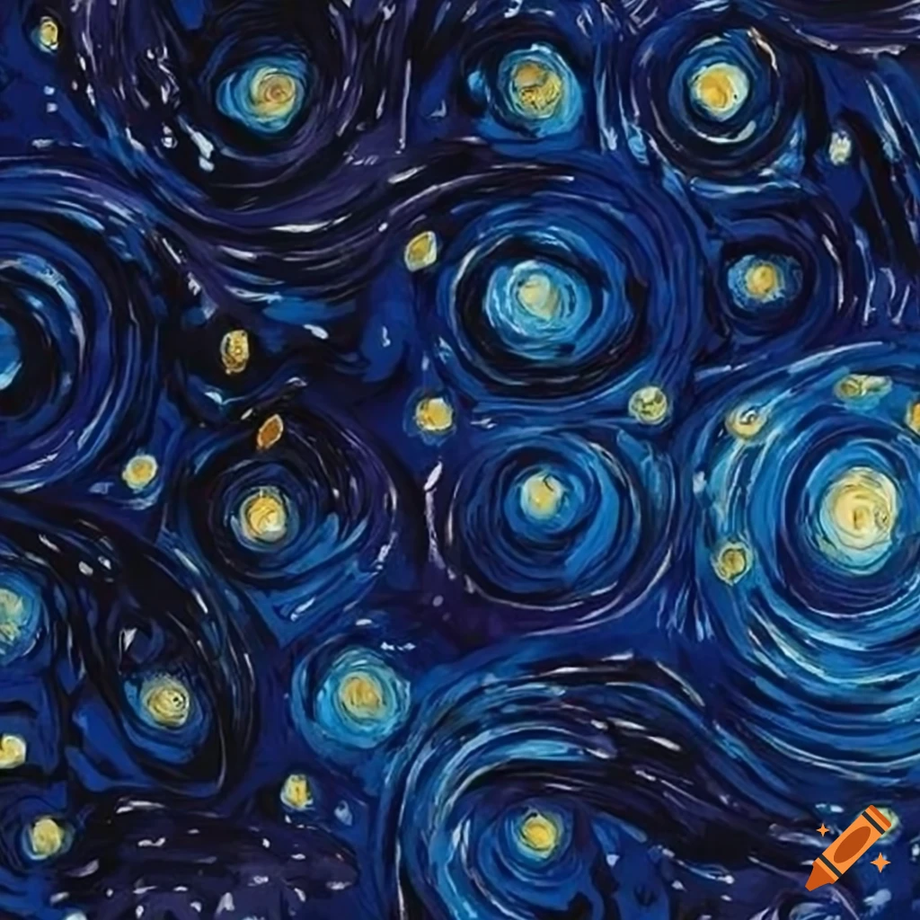 pattern inspired by Van Gogh's Starry Night
