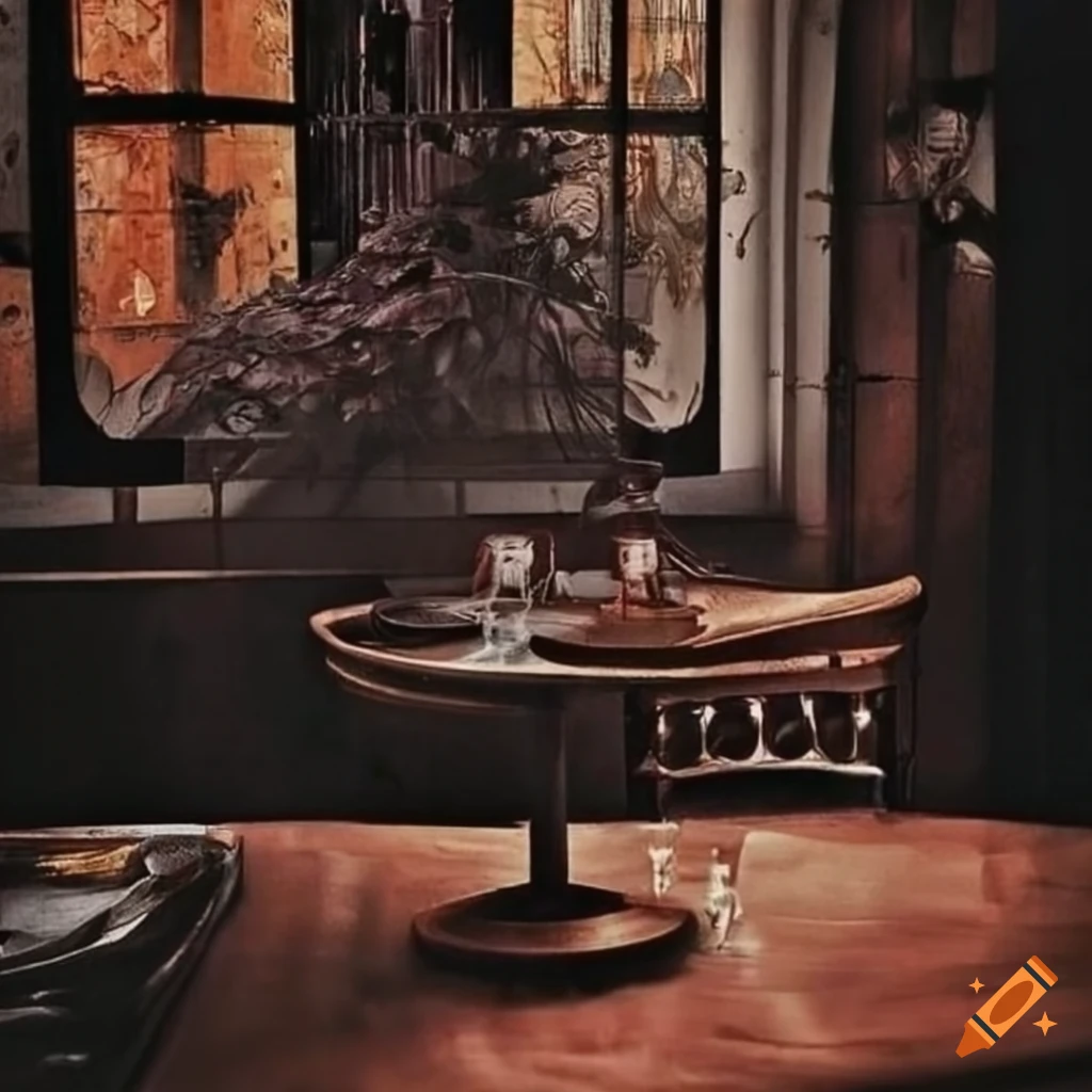 dark academia fractals with autumn colors