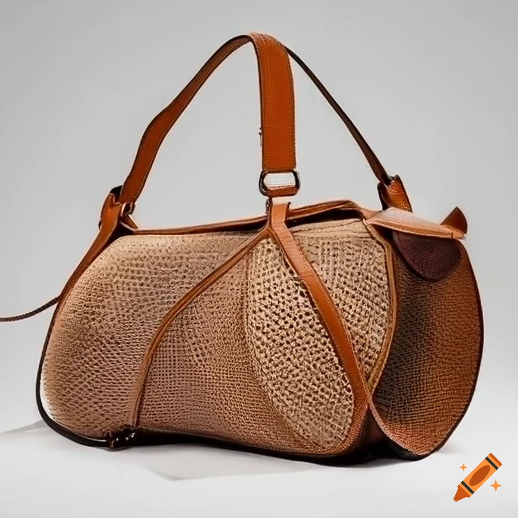 mesh and leather fashion bag