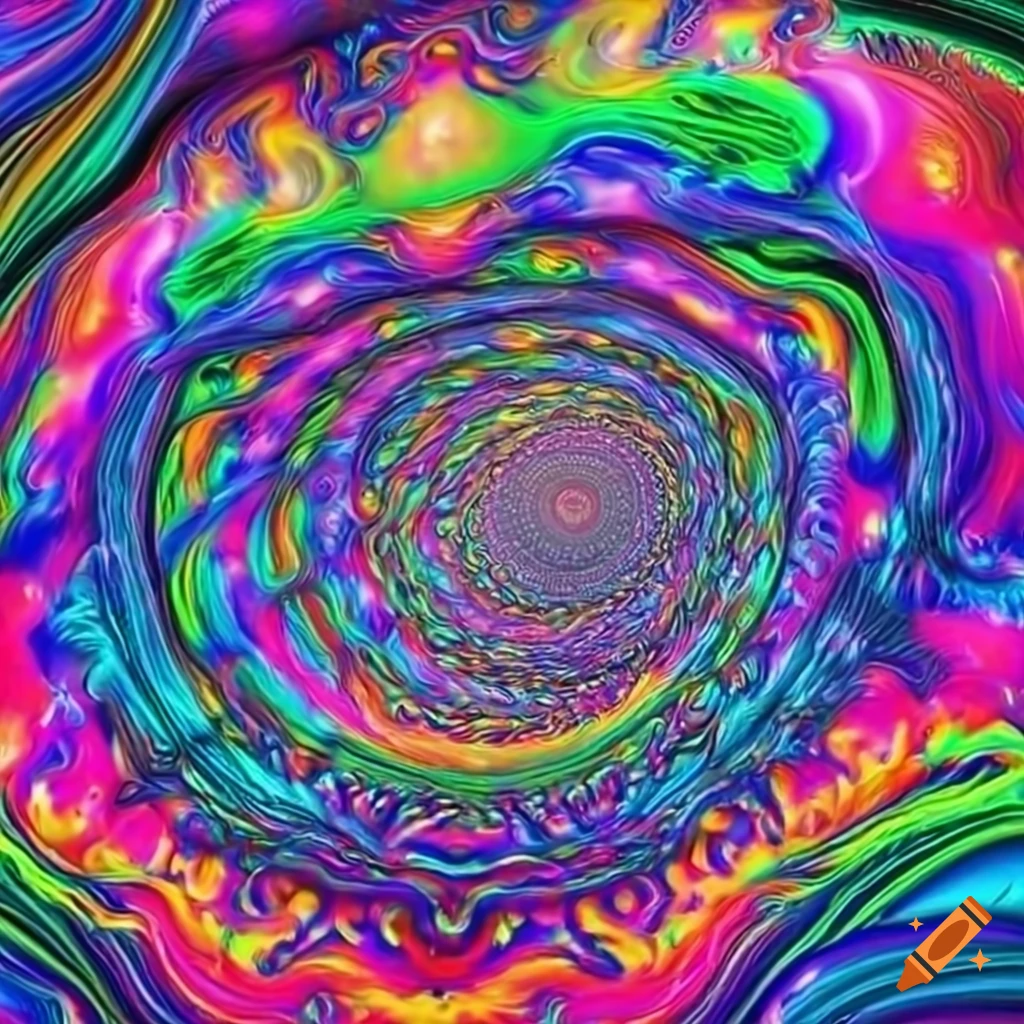 neon colors swirling in a celestial dance