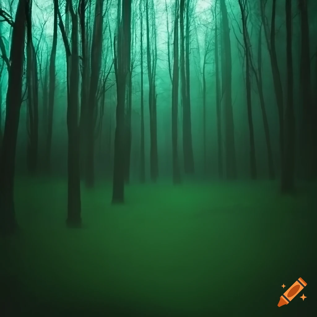 dark and mysterious night forest