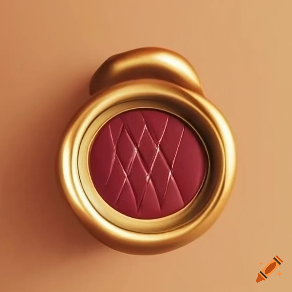 Luxury gold wax seal with diamond design on Craiyon
