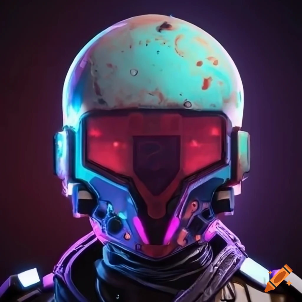 cyberpunk space helmet
