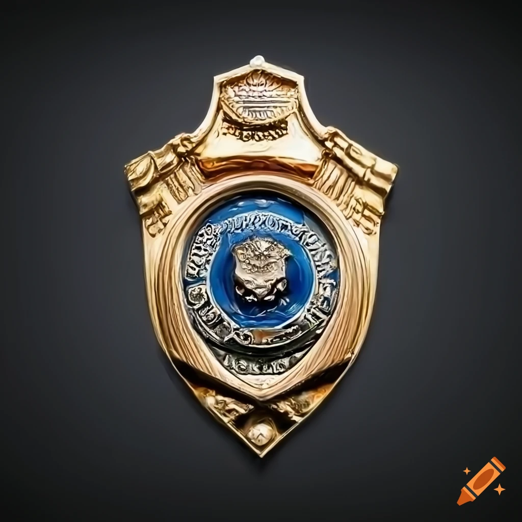 High definition photo of a police badge on Craiyon