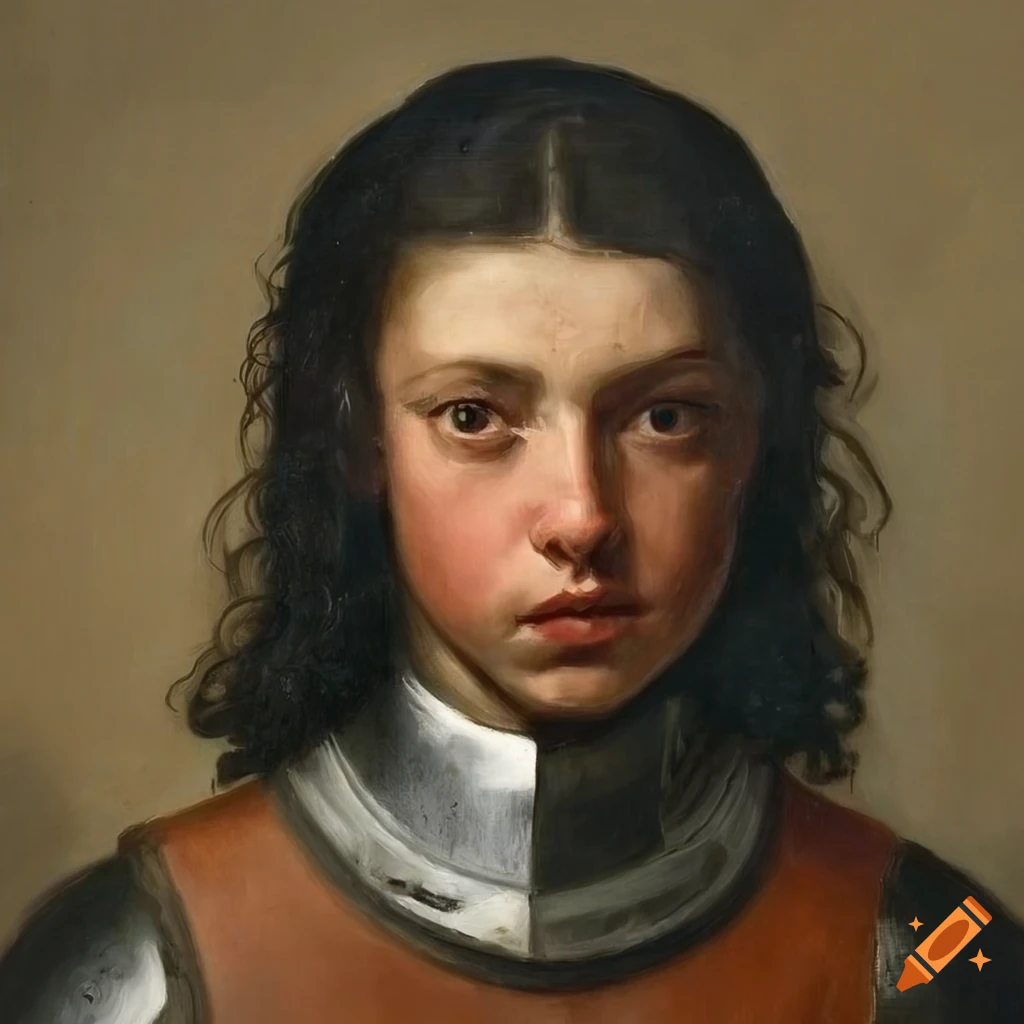 portrait of a young knight from the 16th century