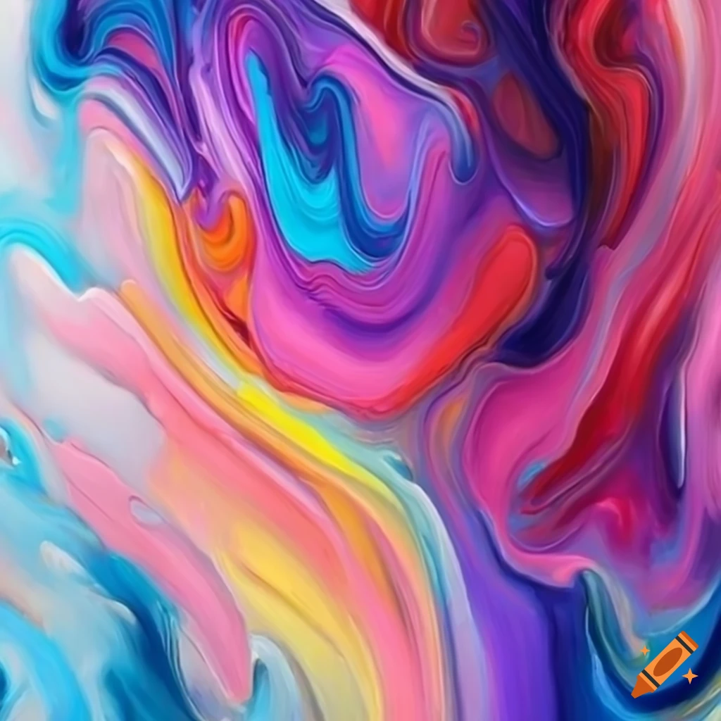 abstract oil painting with pastel colors