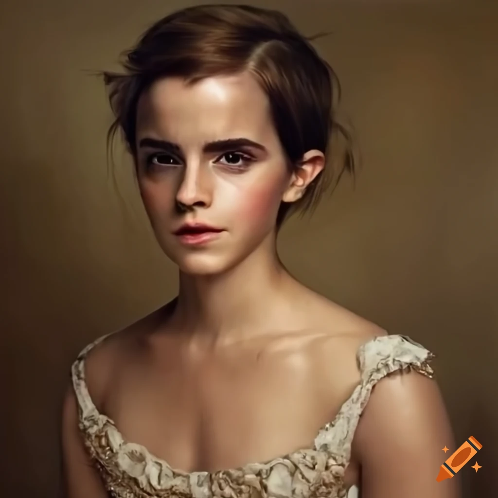 Emma Watson in an oil painting