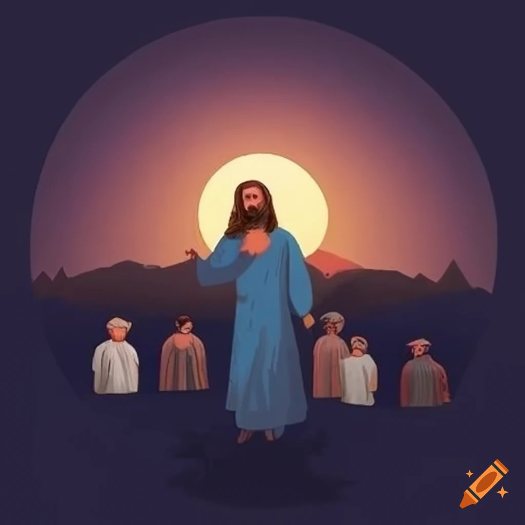 depiction of Jesus and his disciples