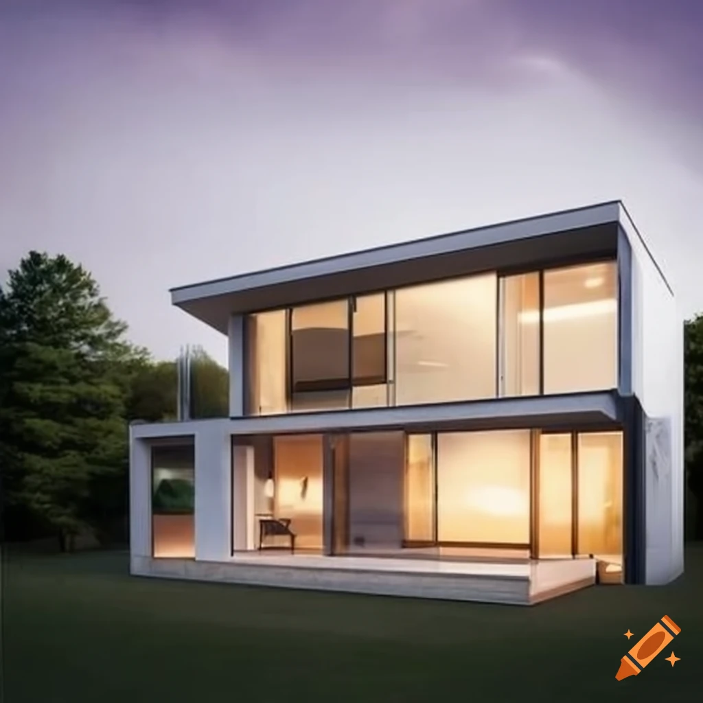 image of a modern single-story house
